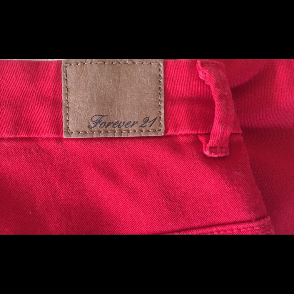 Red pants and t-shirt